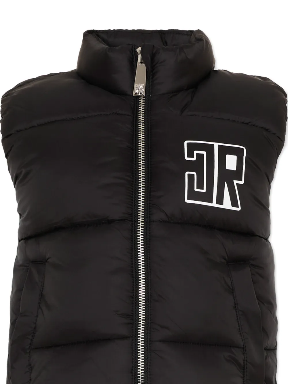 John Richmond Junior Bodywarmer met rits en logodetail Zwart