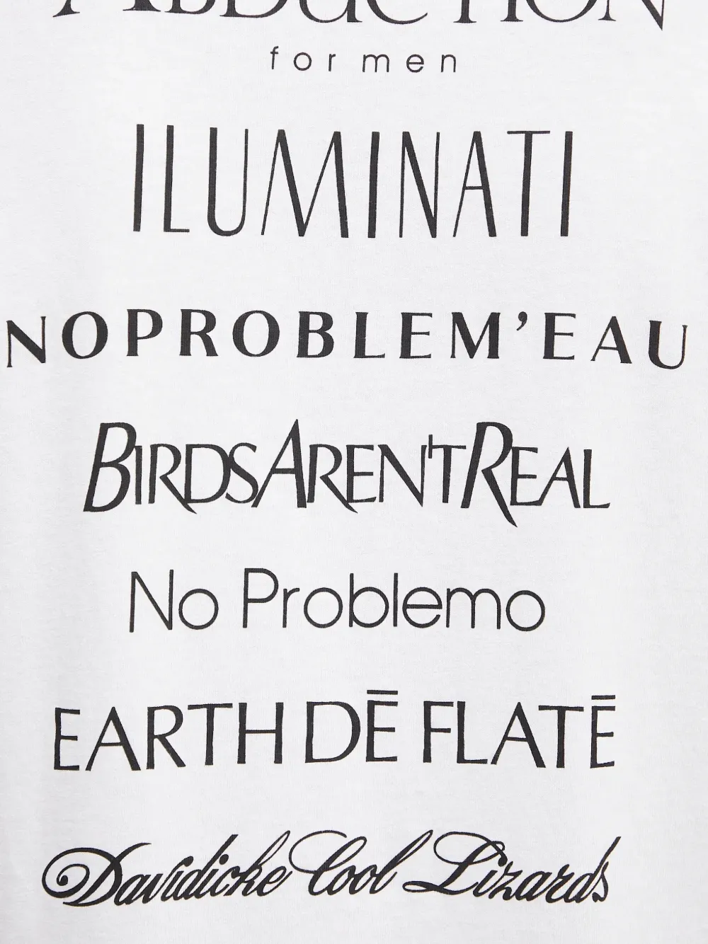 NO PROBLEMO Eau de Problemo T-shirt met logo Wit