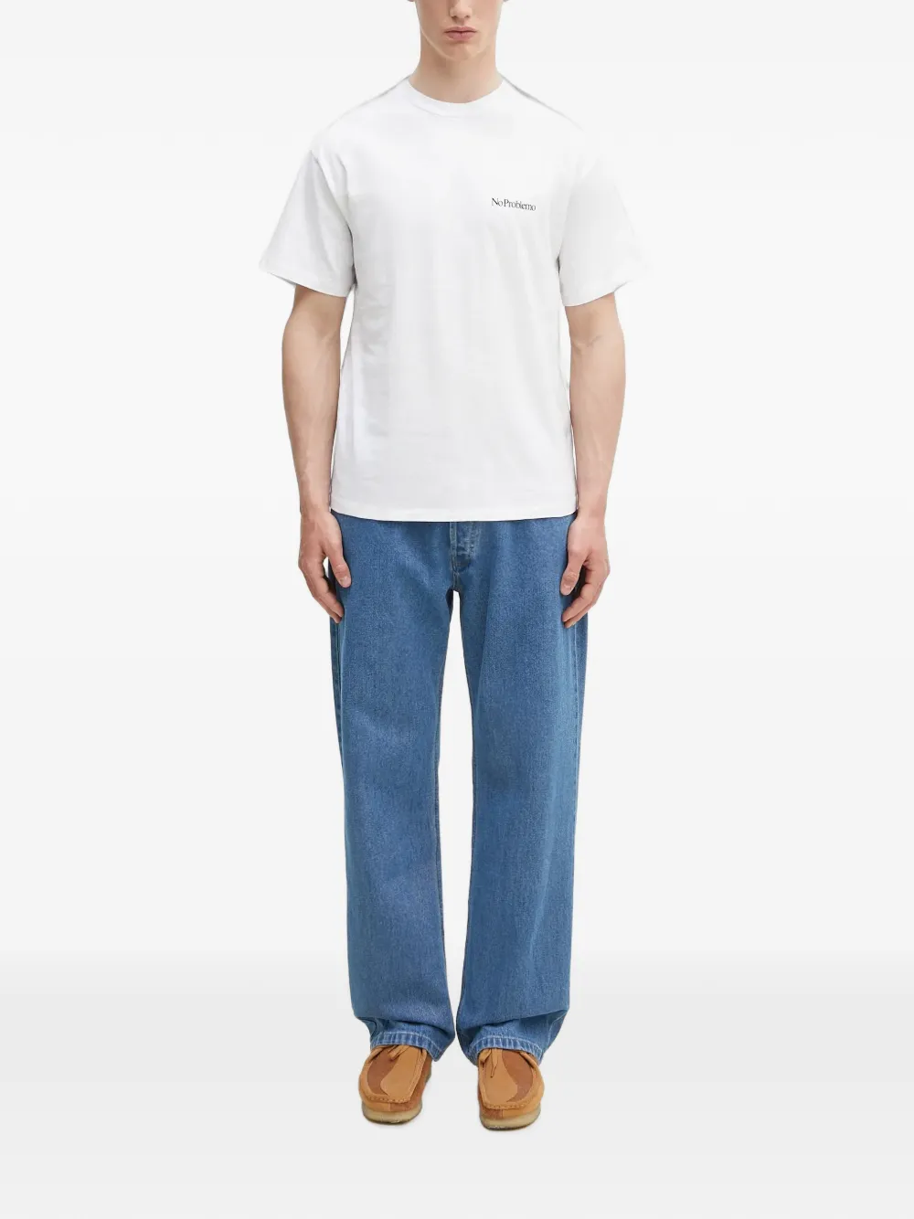 NO PROBLEMO Eau de Problemo T-shirt met logo Wit