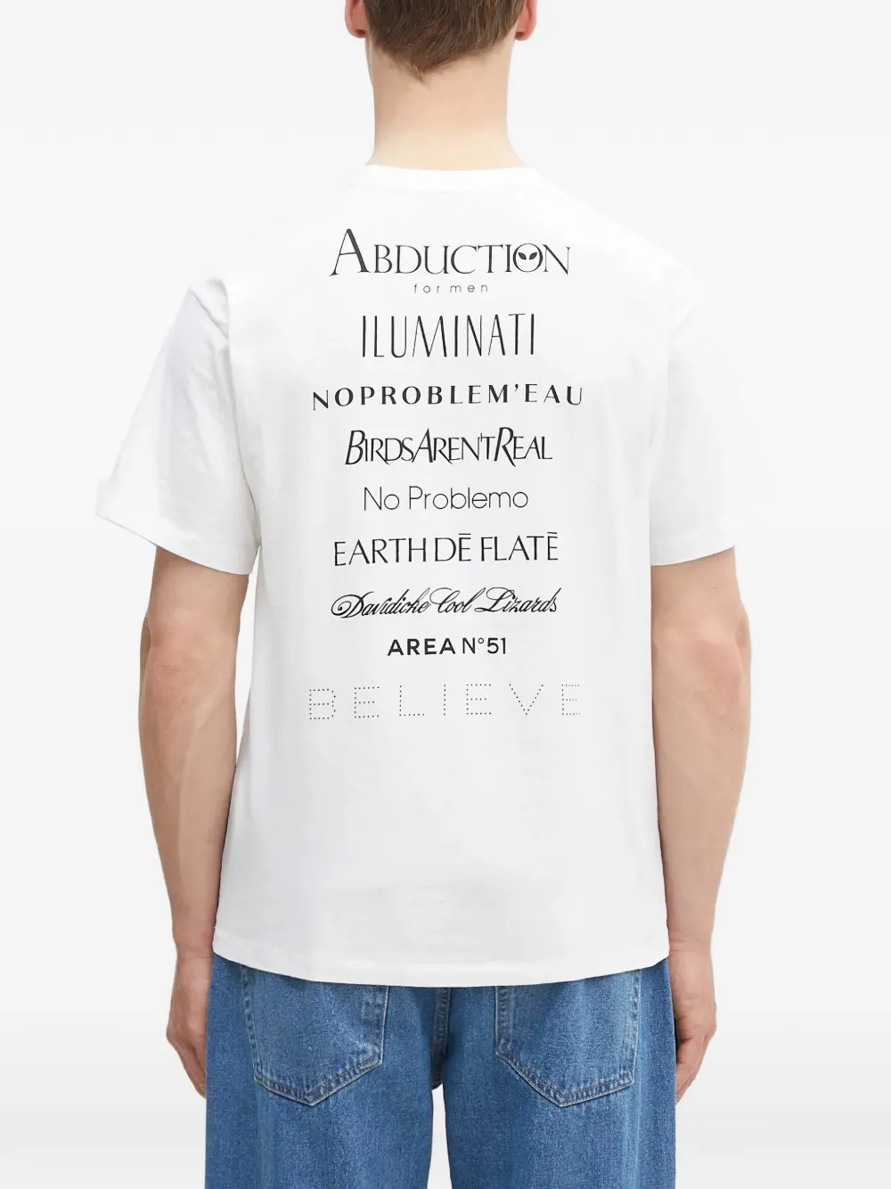 NO PROBLEMO Eau de Problemo T-shirt met logo Wit