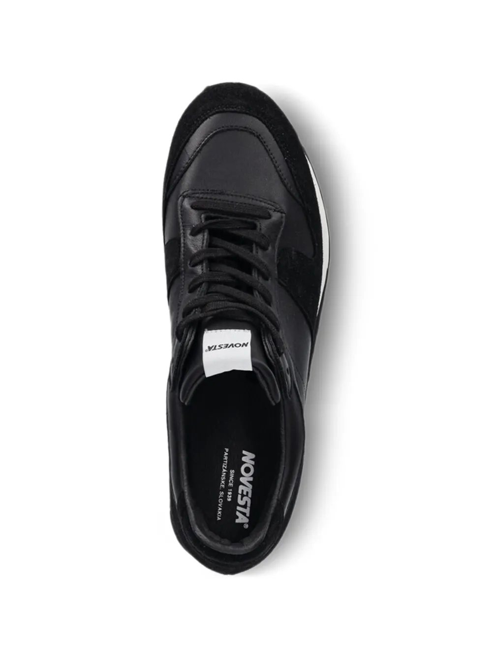 Novesta Marathon sneakers met suède vlakken Zwart