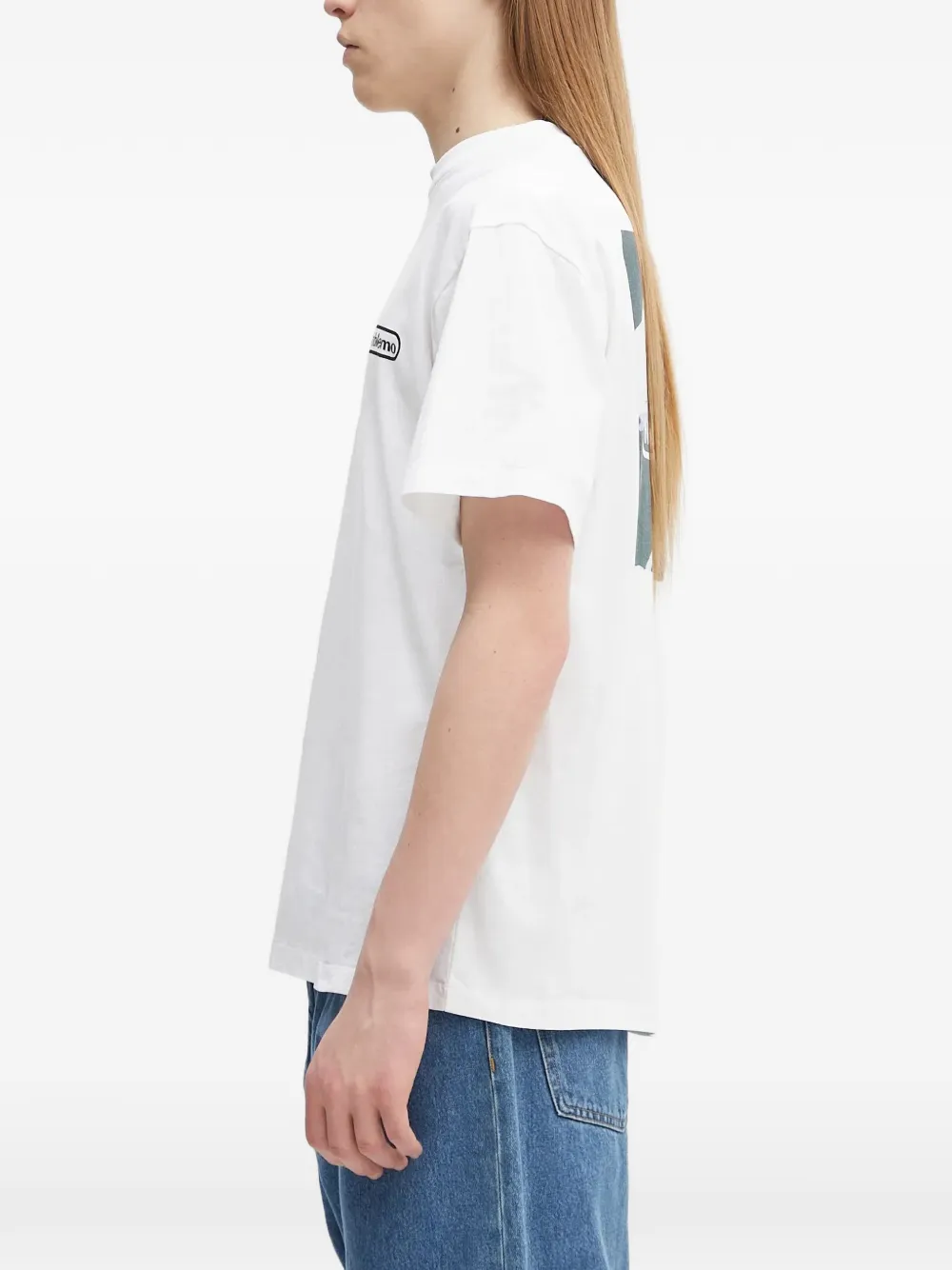 NO PROBLEMO T-shirt met logoprint Wit