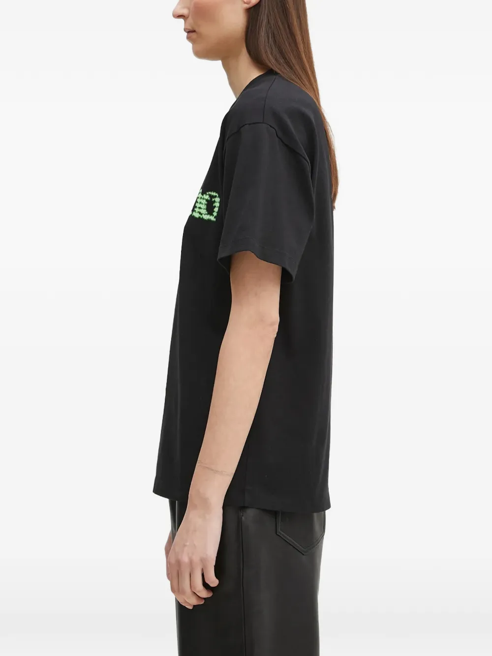 NO PROBLEMO embroidered T-shirt Zwart