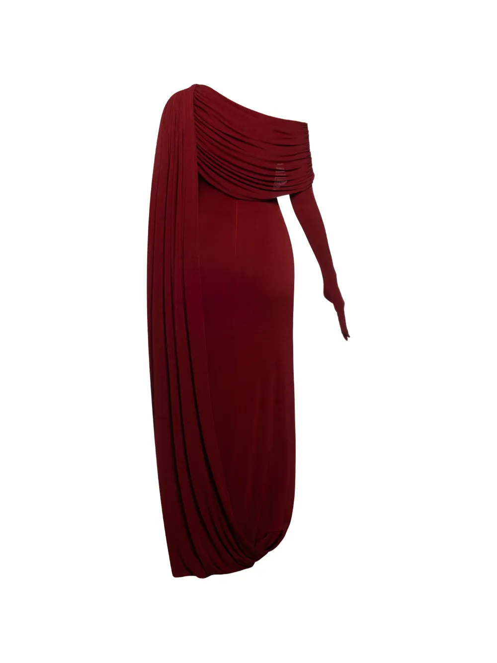 CHATS BY C.DAM Gedrapeerde jurk met broche Rood