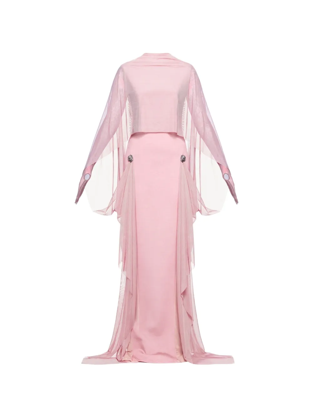 CHATS BY C.DAM Helix buttons drape maxi dress - Rosa