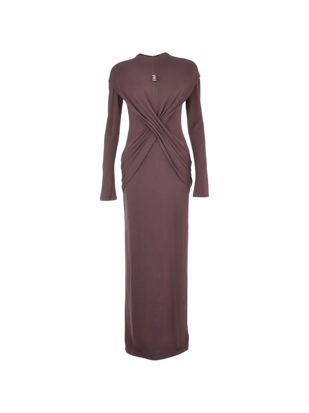 CHATS BY C.DAM Azora draping maxi dress - Marrone