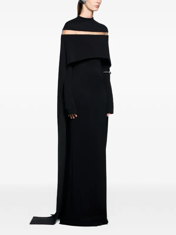 chats by c dam black dress Chats By C.dam Long-sleeved Maxi Dress