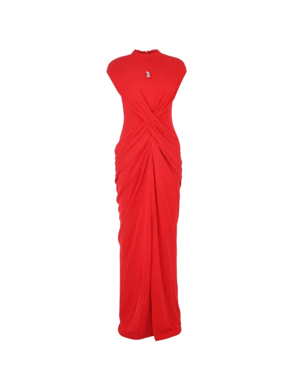 CHATS BY C.DAM Myla Draping Maxi Dress | Red | FARFETCH KW