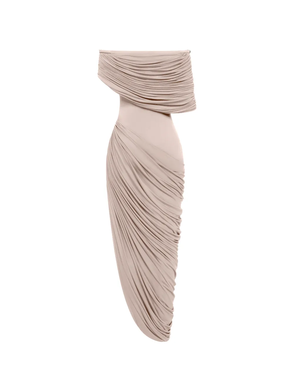 CHATS BY C.DAM Thalyn off-shoulder maxi-jurk Beige
