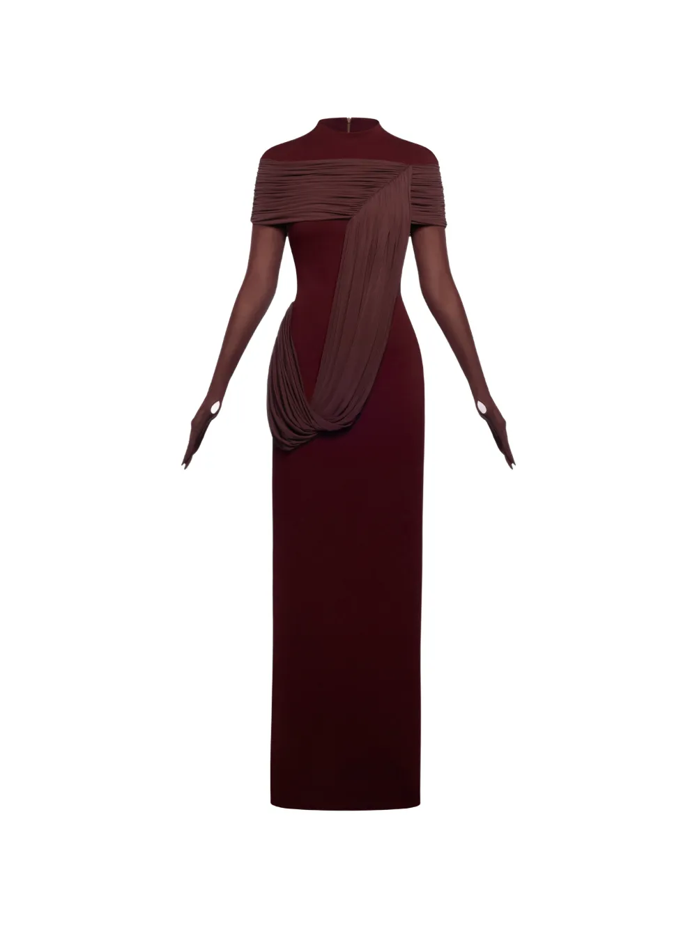 CHATS BY C.DAM Meydan draped maxi dress - Red