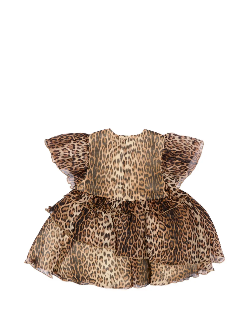 Ruffled Leopard-Print Dress