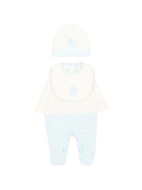 Roberto Cavalli Junior patterned embroidered babywear set