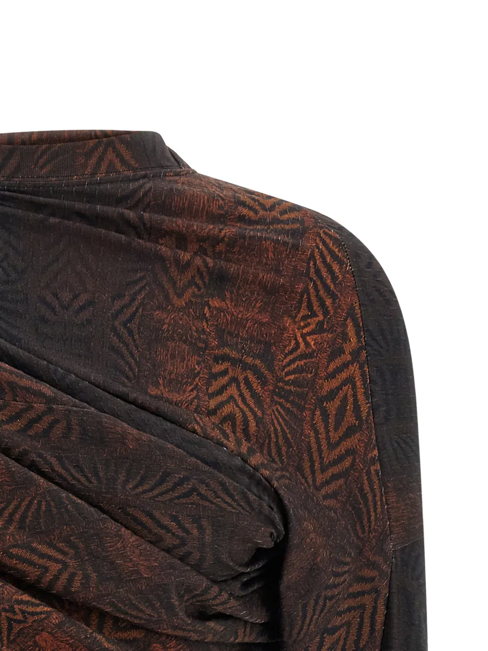  Kiko Kostadinov Simpson Asymmetrical Top - Brown 
