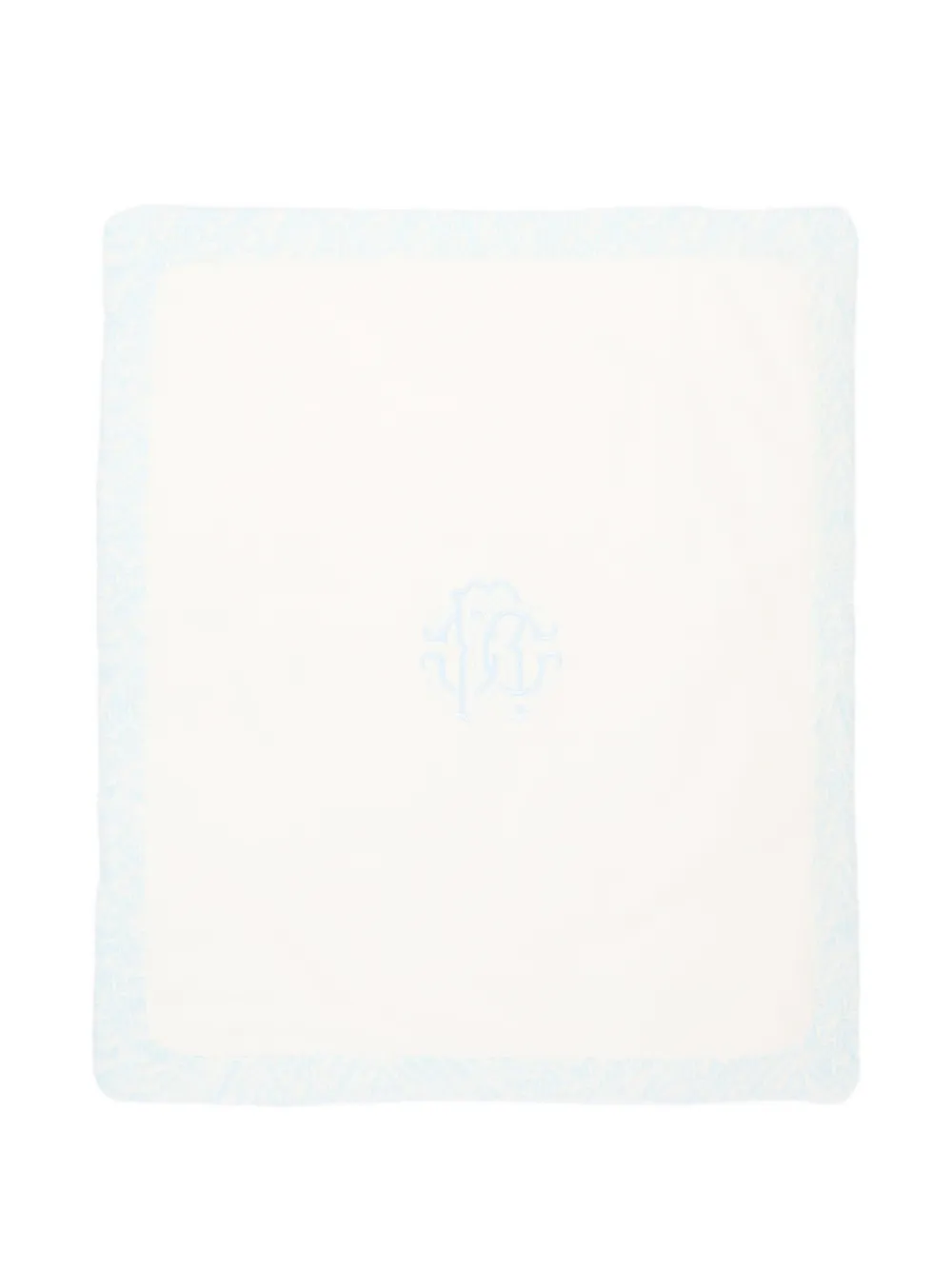 Roberto Cavalli Junior monogram border blanket - Toni neutri