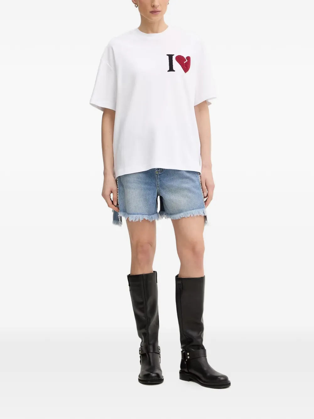 AllSaints Frankie shorts met studs Blauw
