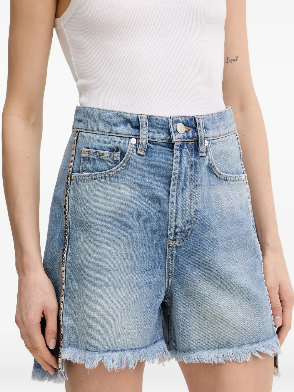 AllSaints Frankie studded shorts - Blu