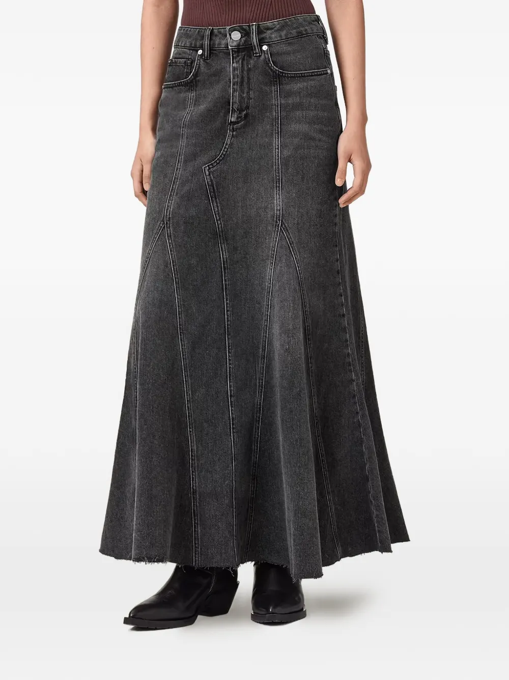 AllSaints Alma A-line maxi skirt - Grigio