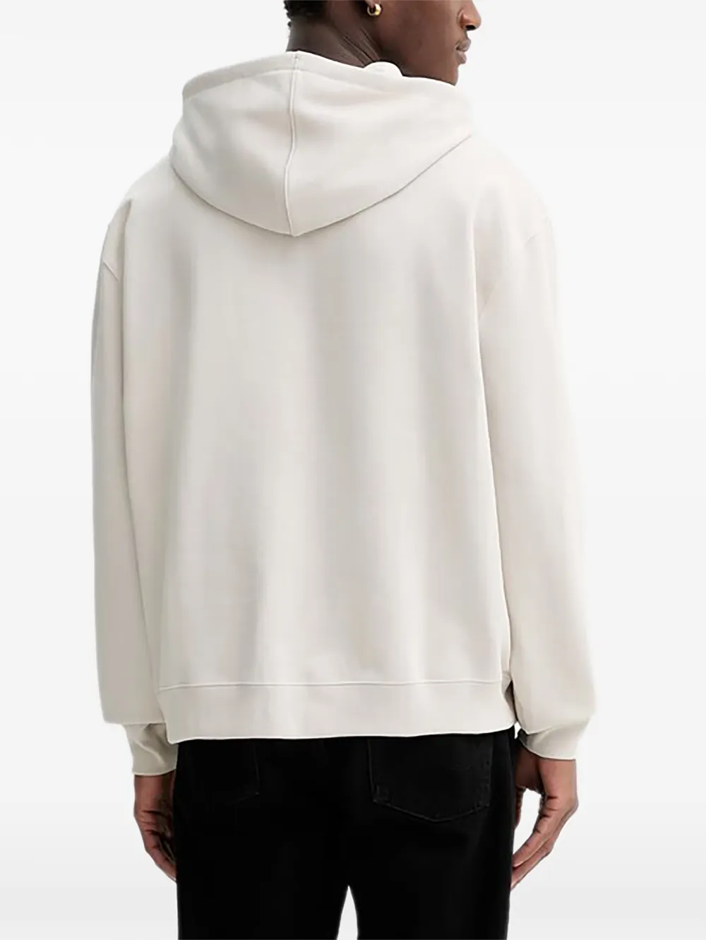 AllSaints Xander hoodie met trekkoord Beige