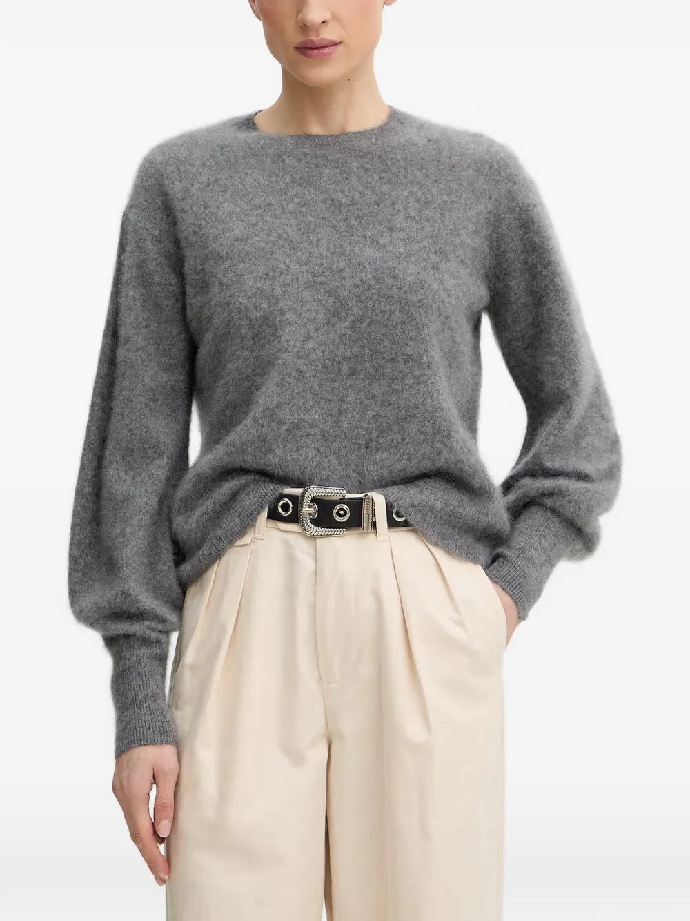 AllSaints puff-sleeve sweater - Grigio