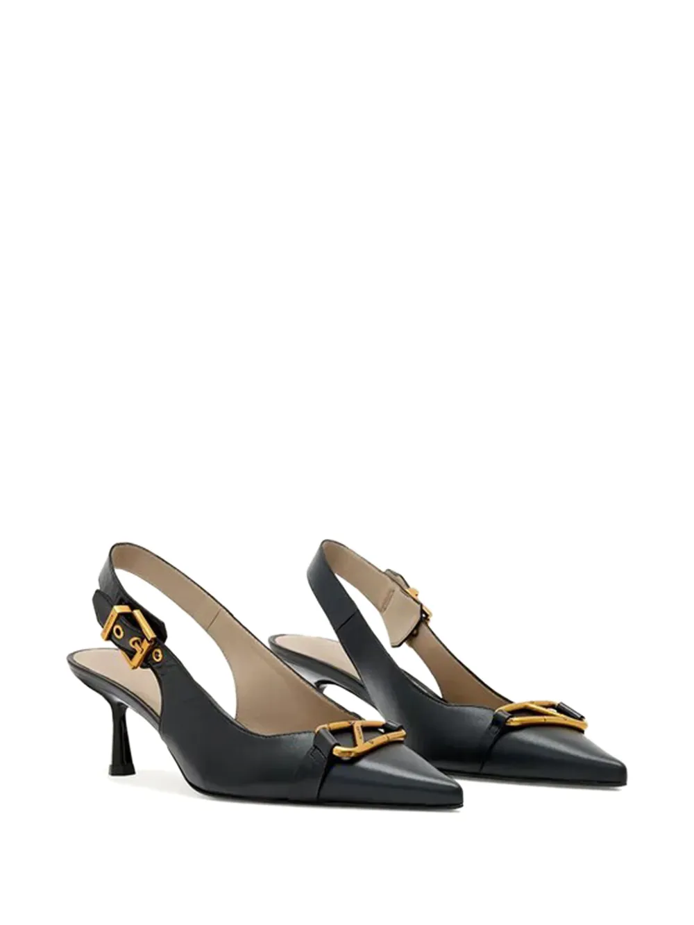 AllSaints Hera buckle-detail pumps Zwart