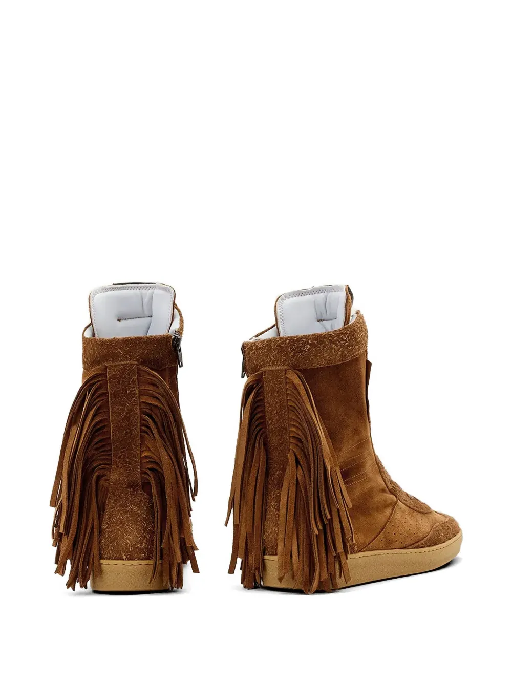 AllSaints Louise fringe-detail sneakers Bruin