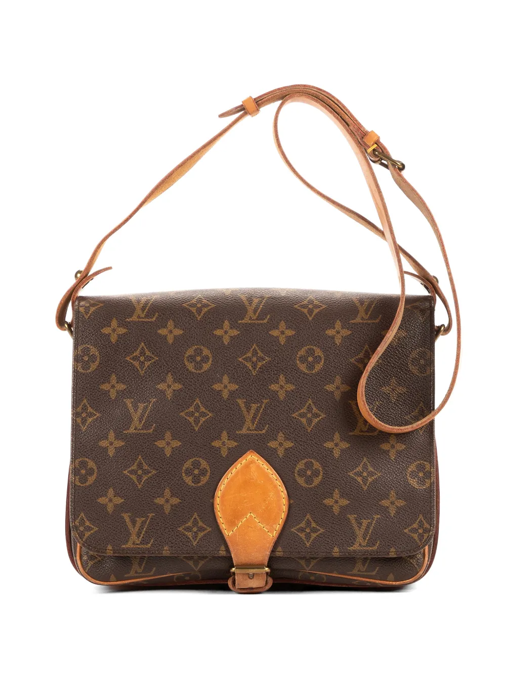 Louis Vuitton Pre-Owned GM Cartouchiere Monogram canvas shoulder bag - Marrone