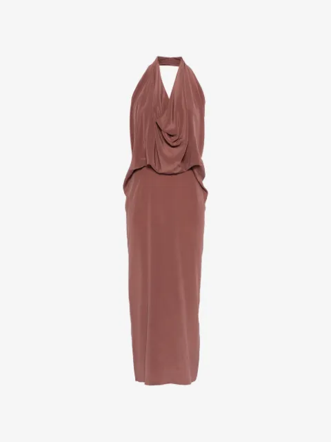 Alysi draped halterneck dress