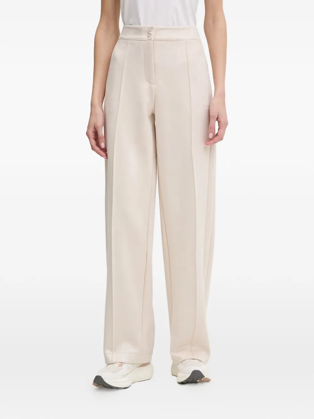 GUESS USA straight embroidered trousers - Toni neutri
