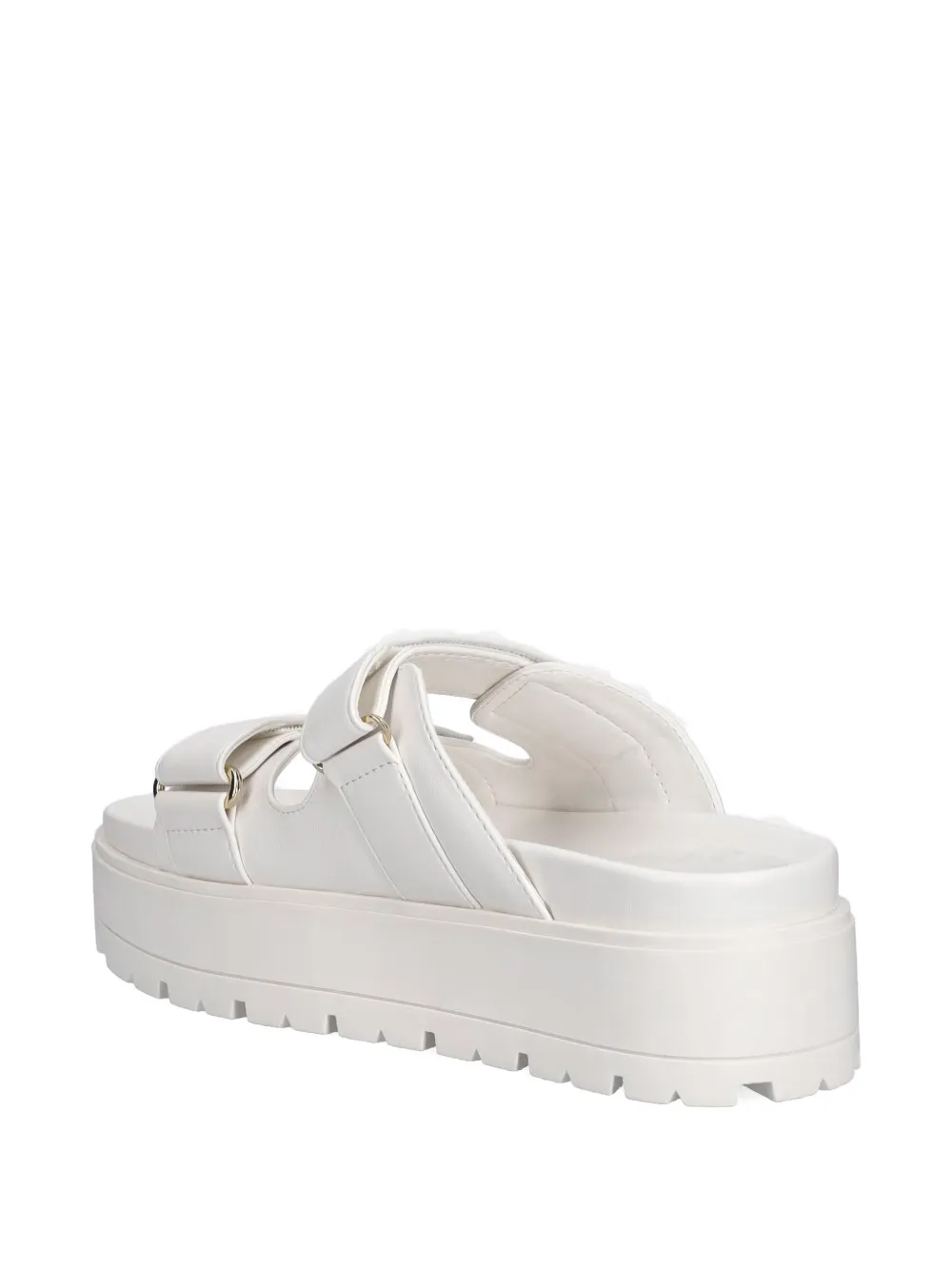 GUESS USA logo-plaque touch-strap slides Wit