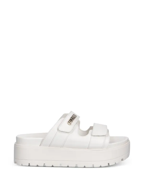 GUESS USA Faxon Logo Sandals | White | FARFETCH JO GUESS USA Faxon Logo Sandals | White | FARFETCH JO
