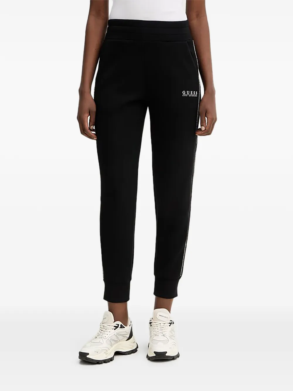 GUESS USA lace-detail track pants - Schwarz