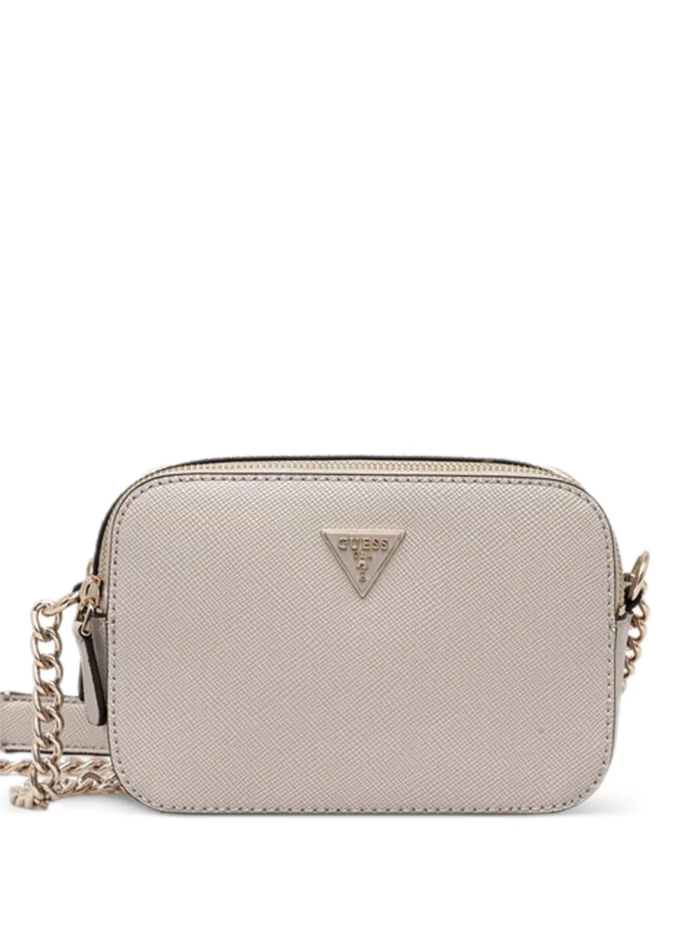 GUESS USA triangle logo chain crossbody bag - Toni neutri