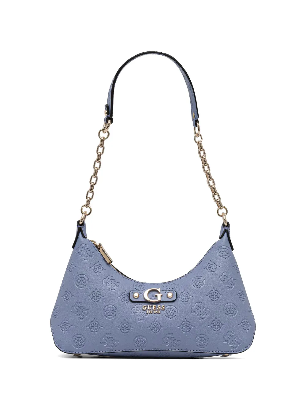 GUESS USA Dita debossed-logo shoulder bag - Blu