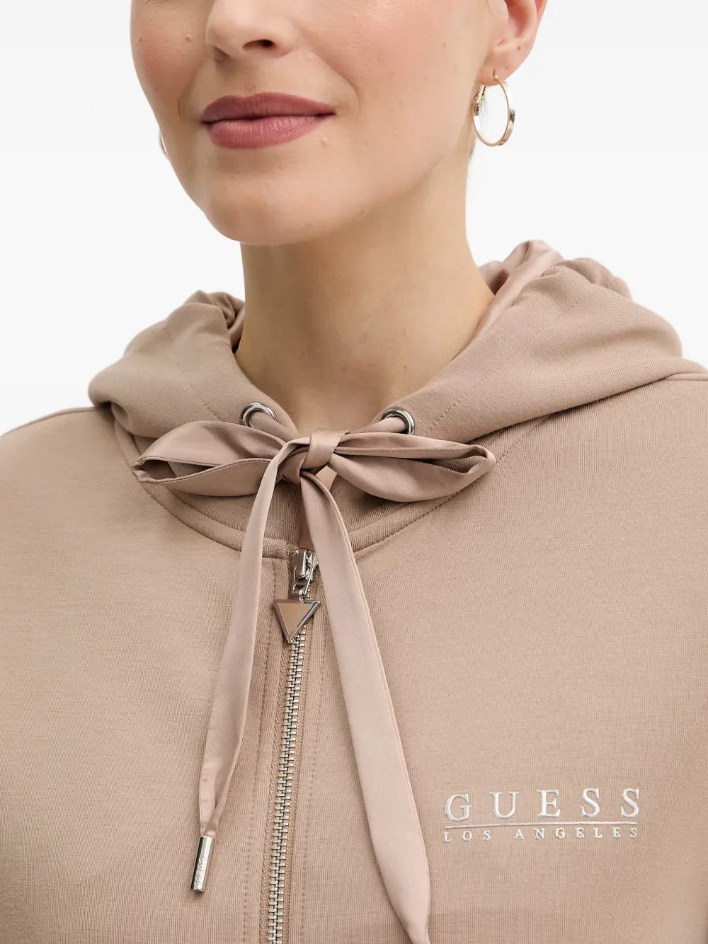 GUESS USA Hoodie met rits Beige