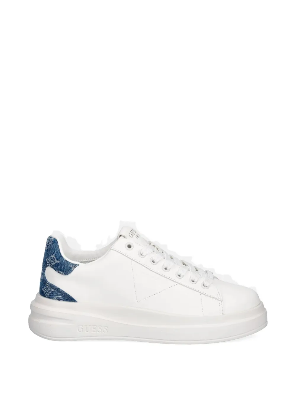 GUESS USA 4G-monogram panelled sneakers Wit