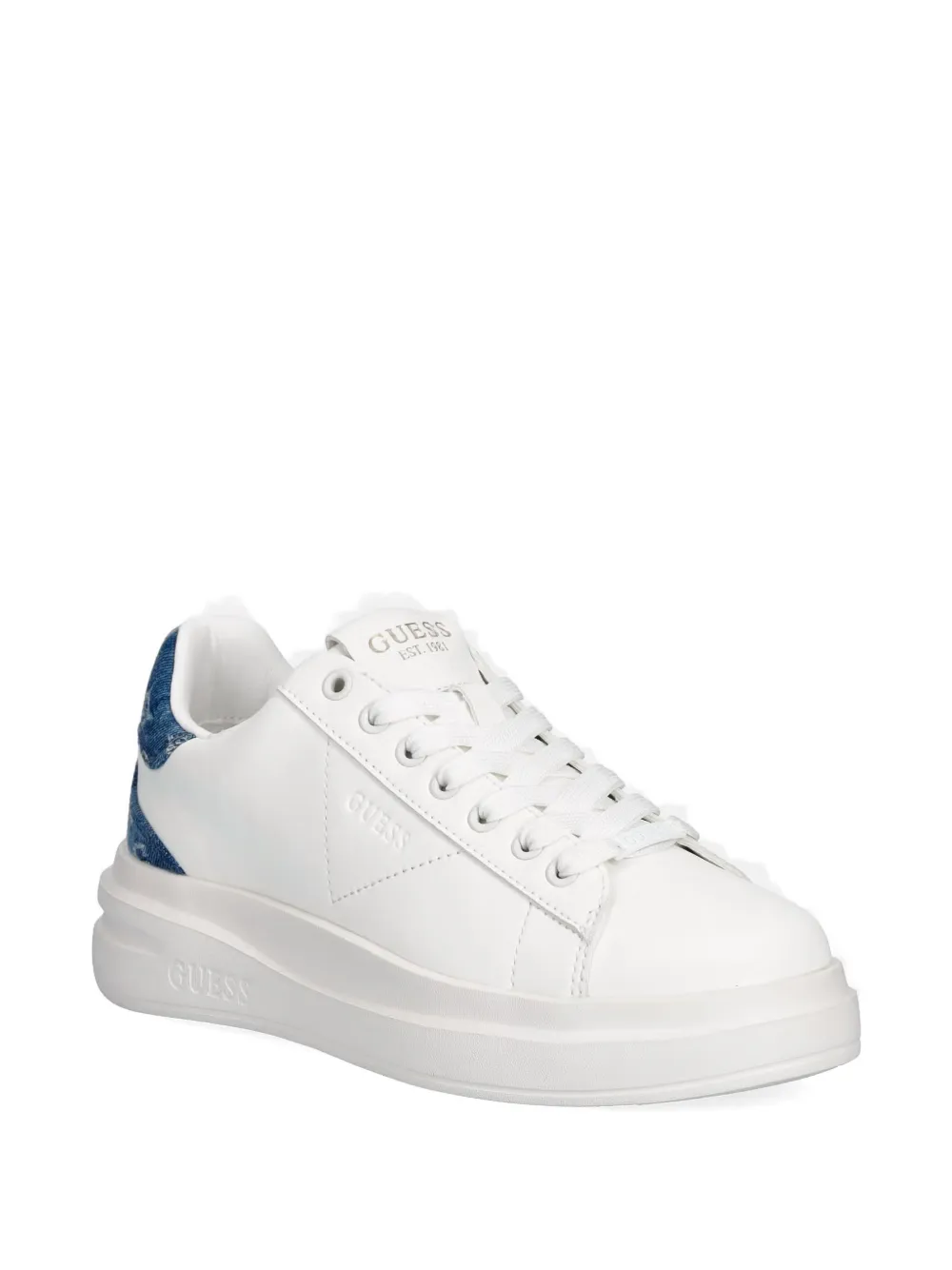 GUESS USA 4G-monogram panelled sneakers Wit