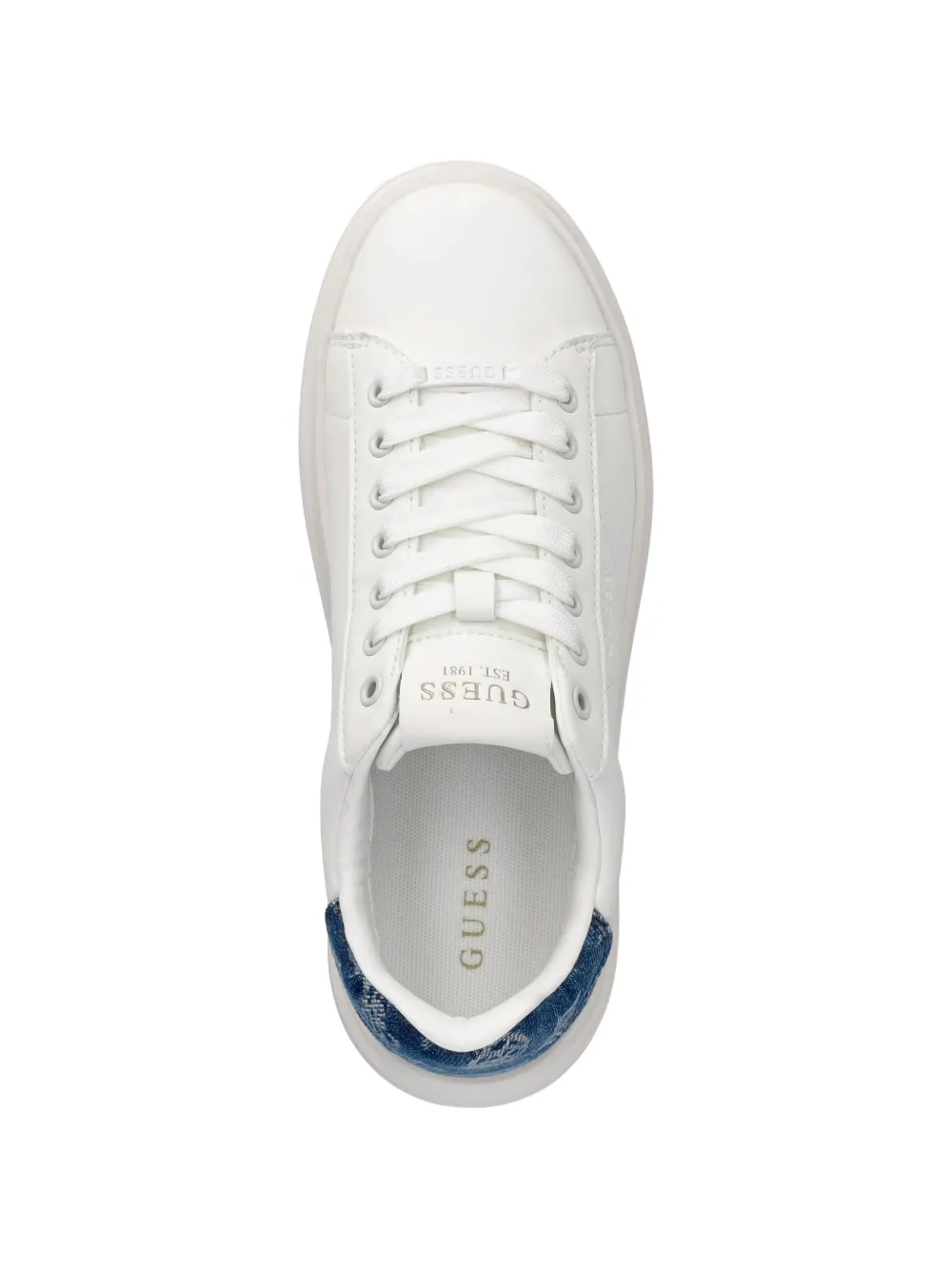 GUESS USA 4G-monogram panelled sneakers Wit