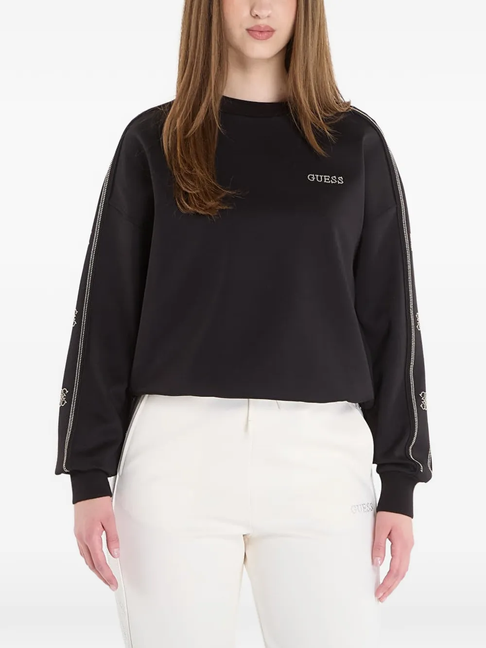 GUESS USA logo-embellishment sweatshirt - Nero