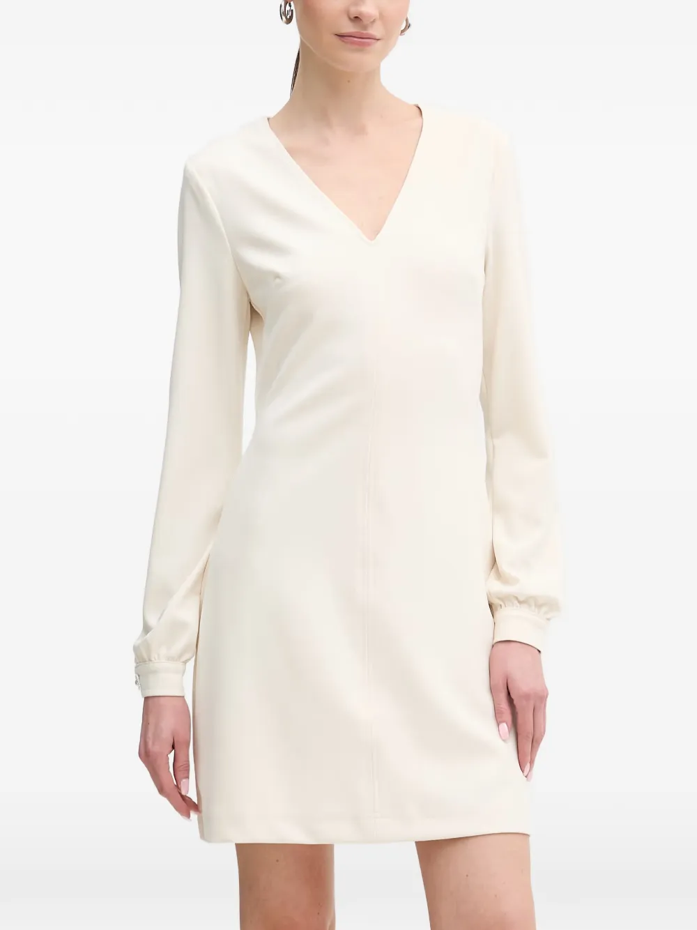GUESS USA robe courte Evelina à col v - Blanc