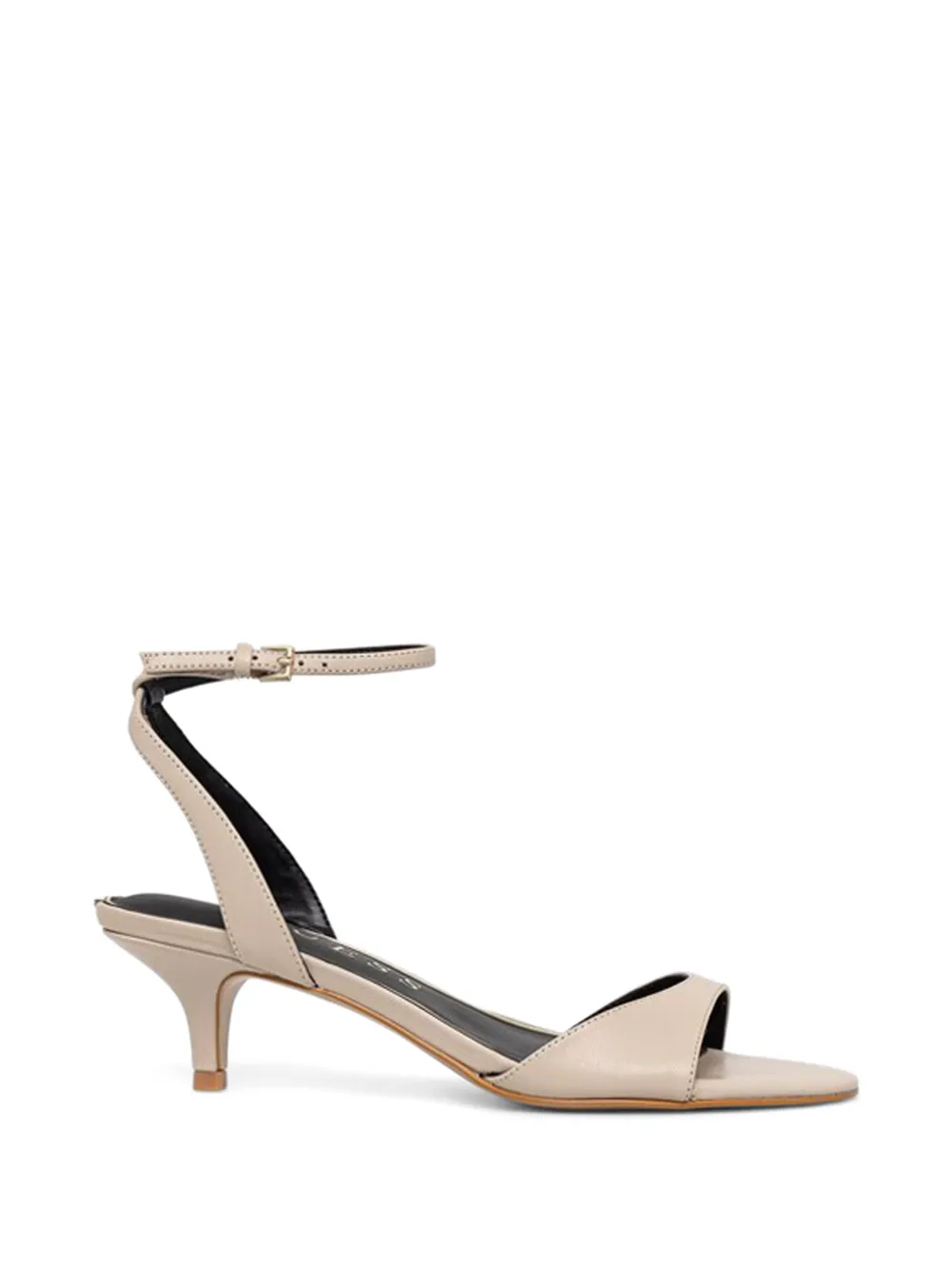GUESS USA LERELA leather heeled sandals - Toni neutri