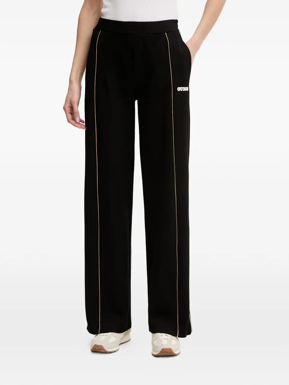 GUESS USA side-stripe track pants - Nero