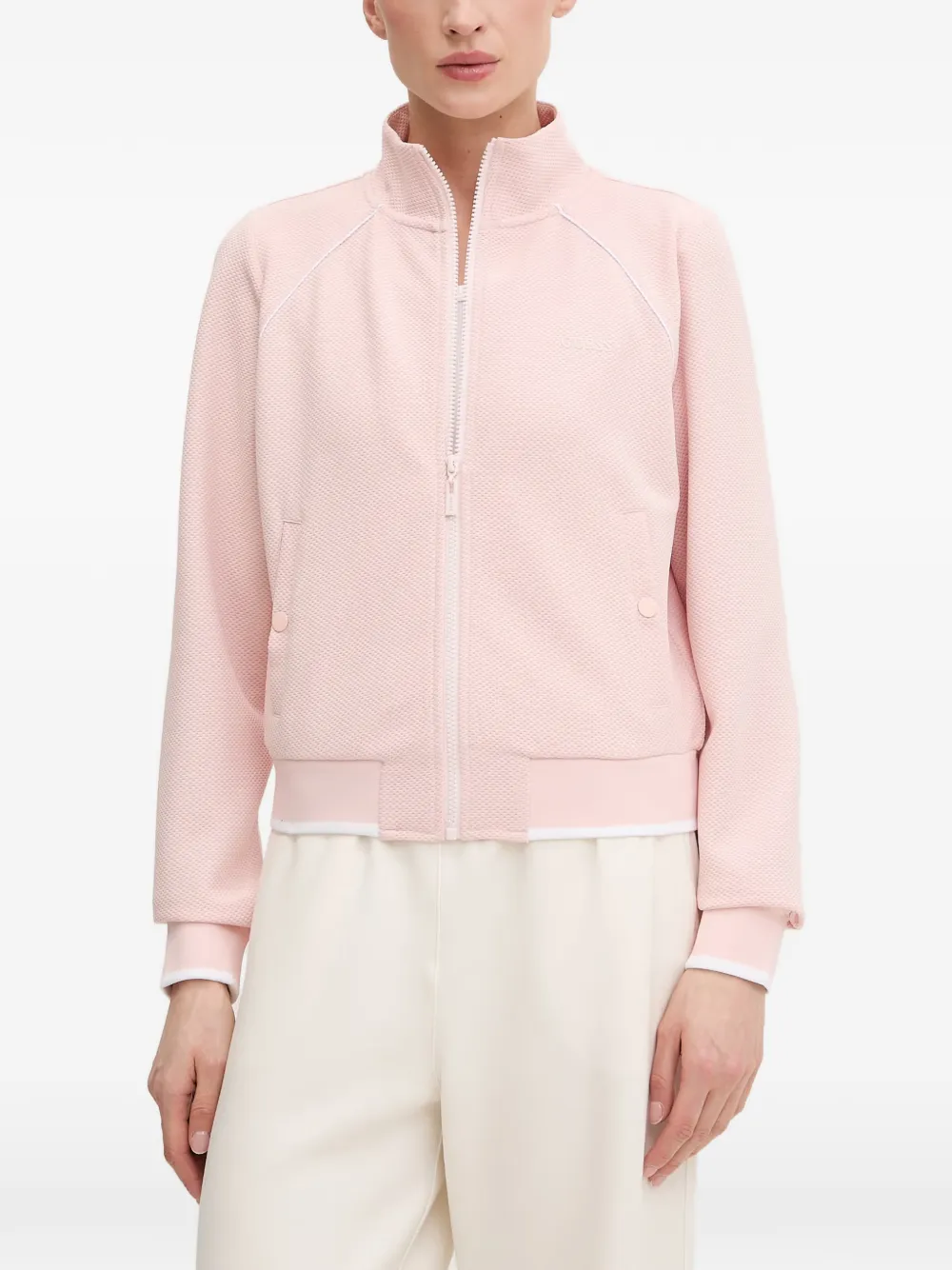 GUESS USA zip-up textured jacket - Rosa