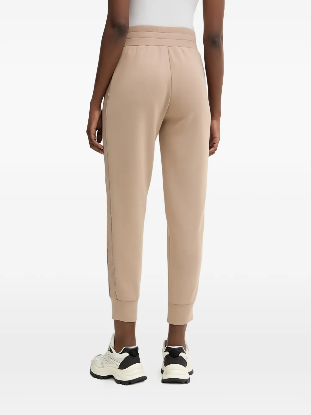 Guess Usa Lace-detail Track Pants In Pink