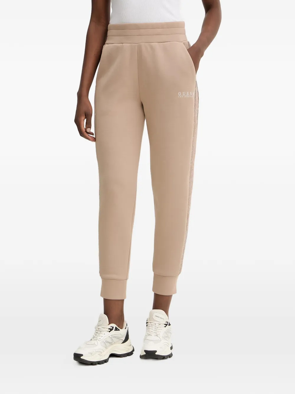 GUESS USA lace-detail track pants - Toni neutri