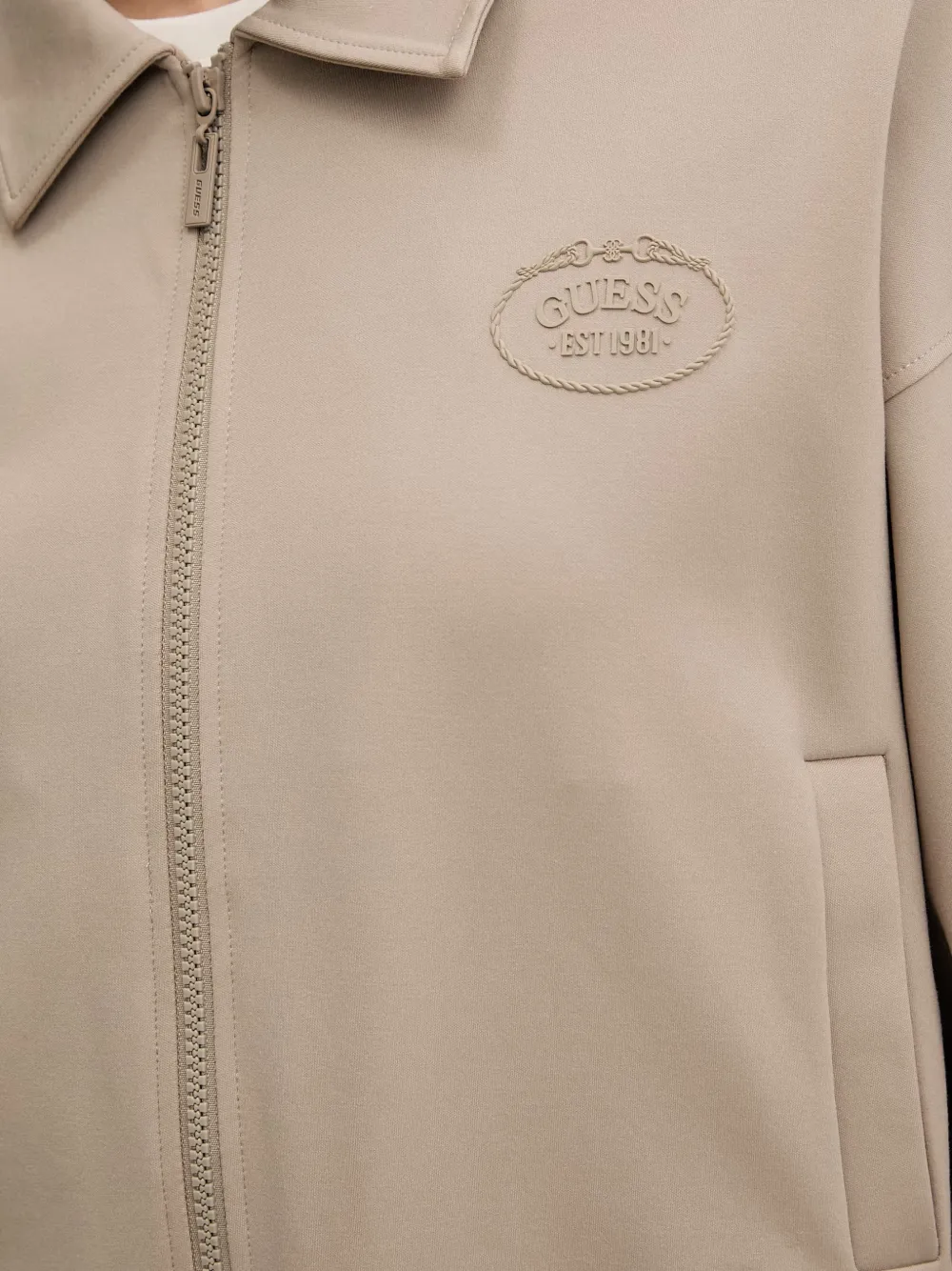 GUESS USA Cropped jack met rits Beige