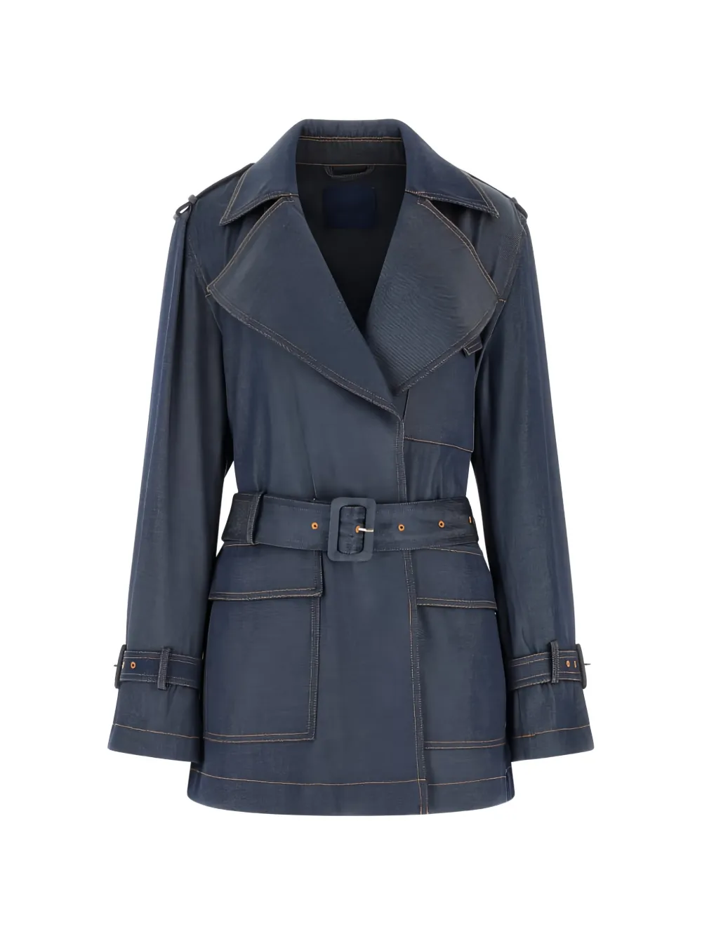 GUESS USA Trench denim con cintura - Blu
