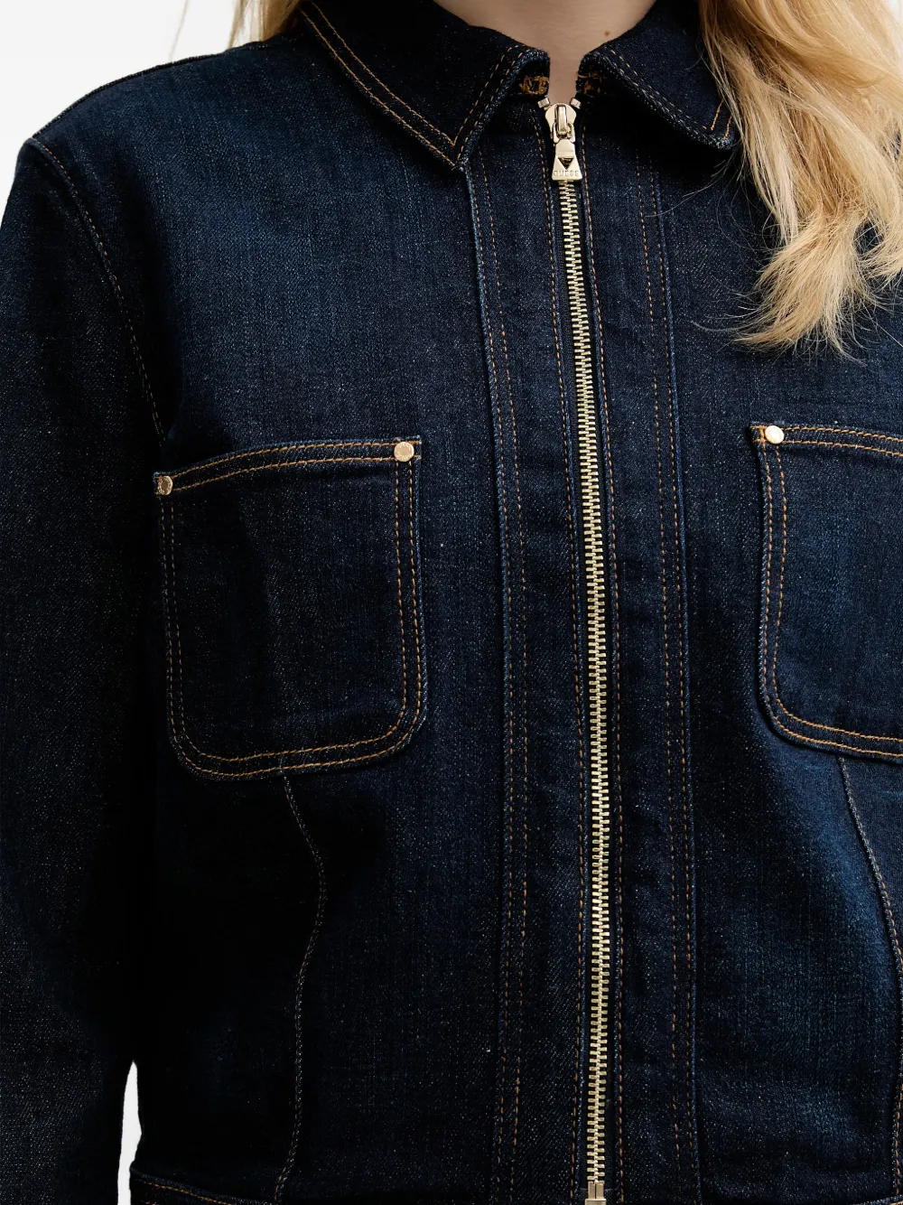 GUESS USA cropped denim jacket Blauw