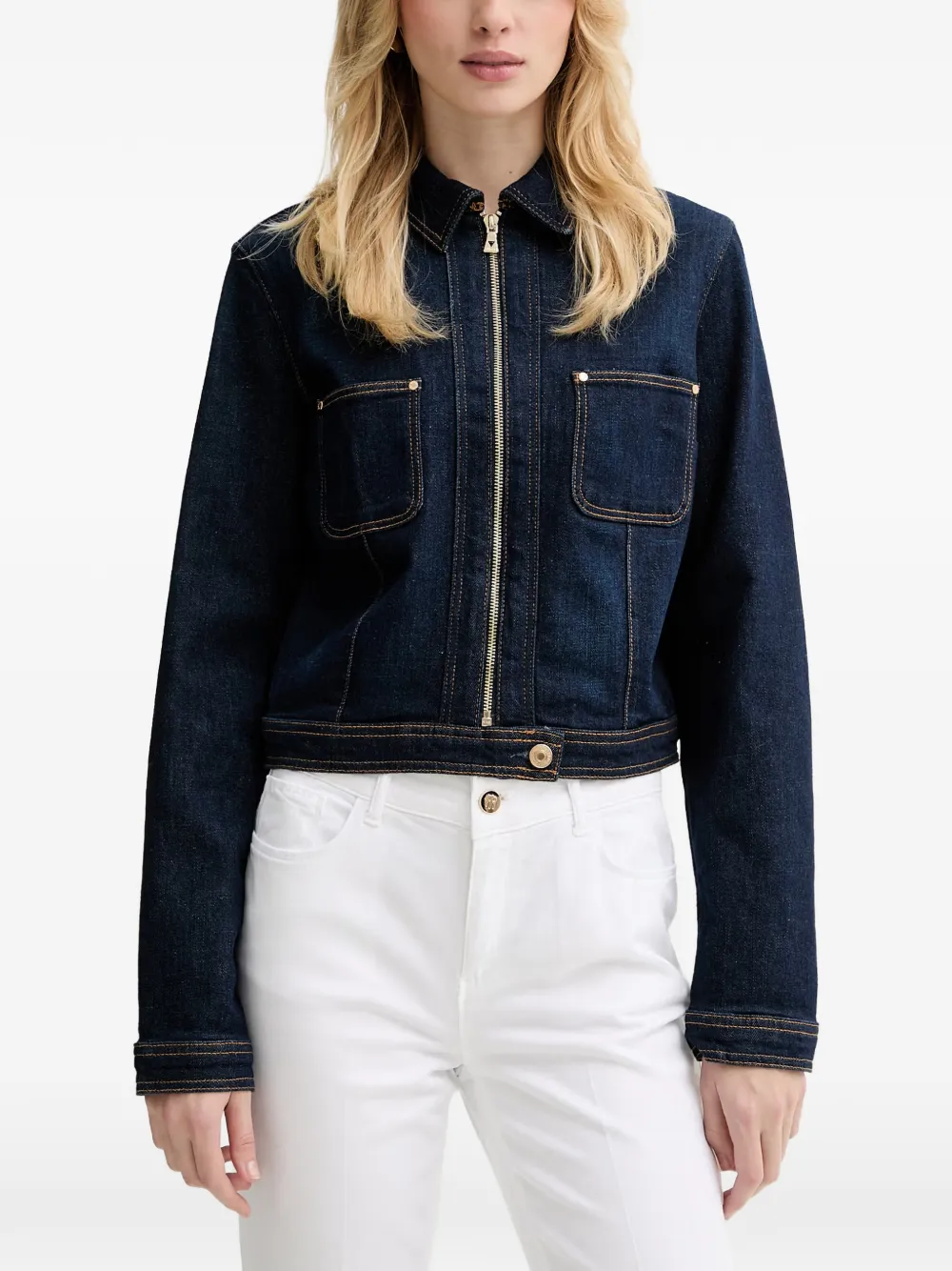 GUESS USA cropped jacket - Blue