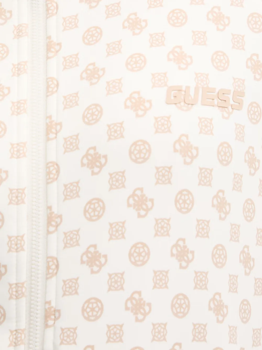 GUESS USA Top met monogram en rits Beige