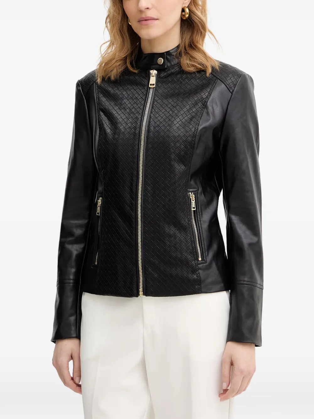 GUESS USA woven-panel jacket - Black